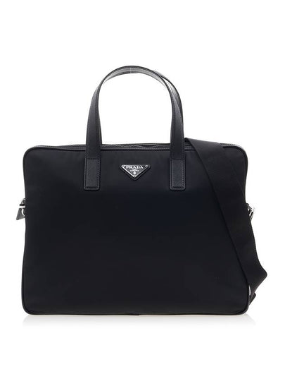 Men's Triangle Logo Briefcase Black - PRADA - BALAAN 2