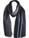 438253 GG black twotone unisex doublesided muffler scarf - GUCCI - BALAAN 2