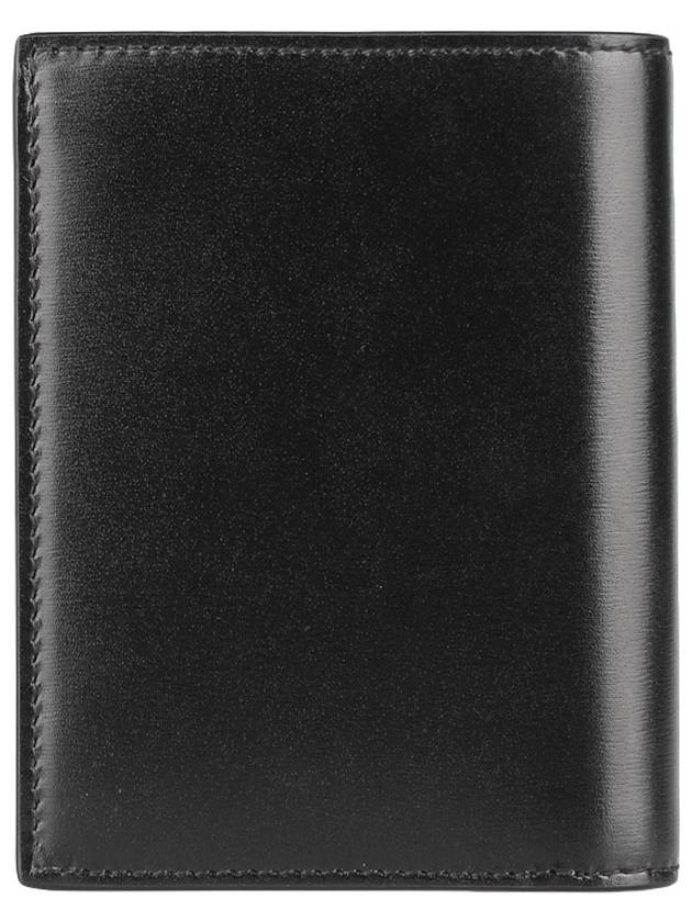 Men's Silver Monogram Fold Half Wallet Black - SAINT LAURENT - BALAAN 4