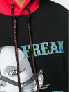 Men's Freak Print Cotton Hoodie Black - MARCELO BURLON - BALAAN 7