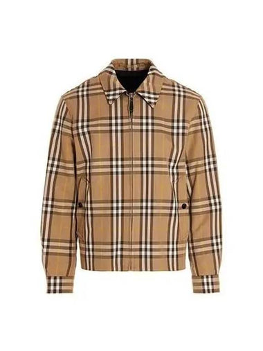 Jacket reversible harrington check beige - BURBERRY - BALAAN 1