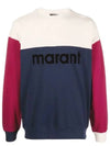 Afton Logo Cotton Sweatshirt Navy - ISABEL MARANT - BALAAN 2