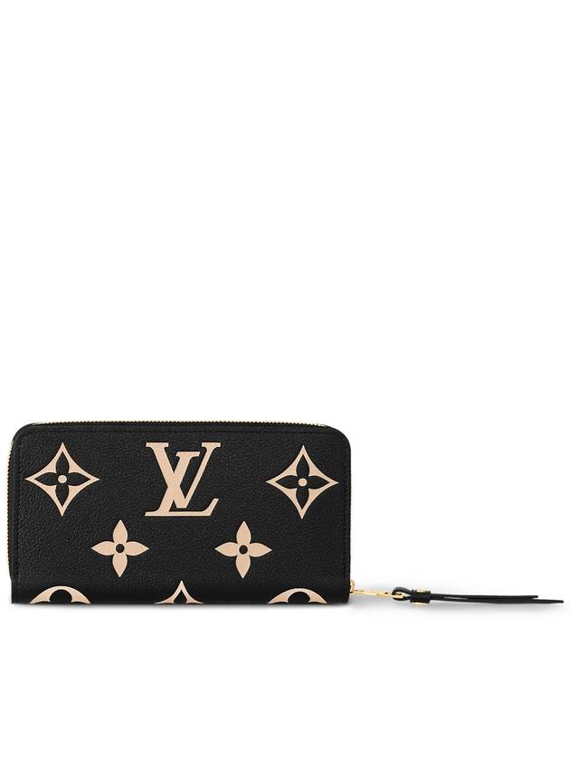 Zippy Monogram Long Wallet Black Beige - LOUIS VUITTON - BALAAN 6