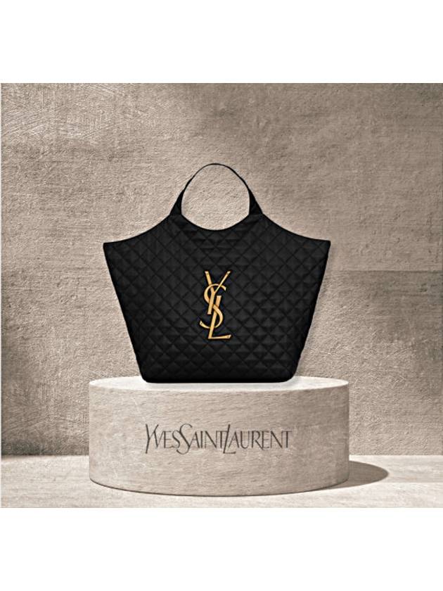 Icare Gold Logo Maxi Shoulder Bag Black - SAINT LAURENT - BALAAN 2