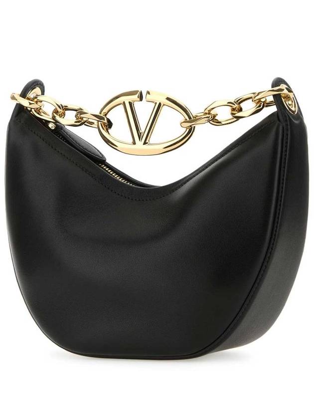 V Logo Moon Small Tote Bag Black - VALENTINO - BALAAN 3