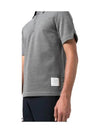 Men's Tech Milano Contrast Stitch Polo Shirt Grey - THOM BROWNE - BALAAN 4