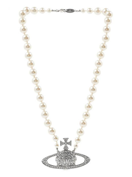 pearl necklace silver - VIVIENNE WESTWOOD - BALAAN.