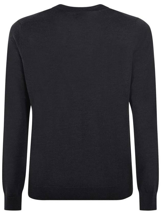 Crew Neck Merino Wool Knit Top Dark Grey - LACOSTE - BALAAN 4