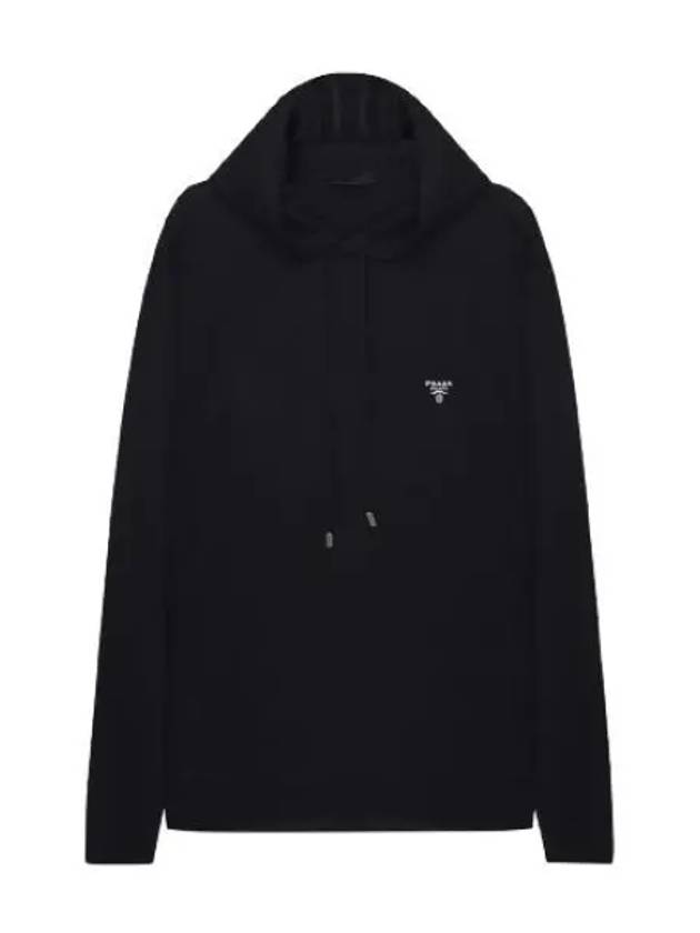 silk logo hooded sweatshirt - PRADA - BALAAN 2