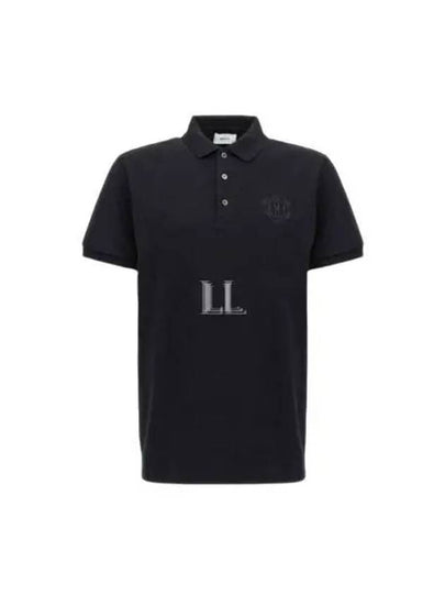 Embroidery Logo Short Sleeve Polo Shirt Black - BALLY - BALAAN 2