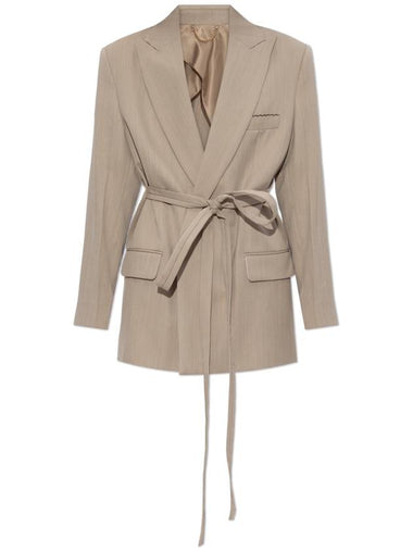 Victoria Beckham Wool Blazer, Women's, Beige - VICTORIA BECKHAM - BALAAN 1