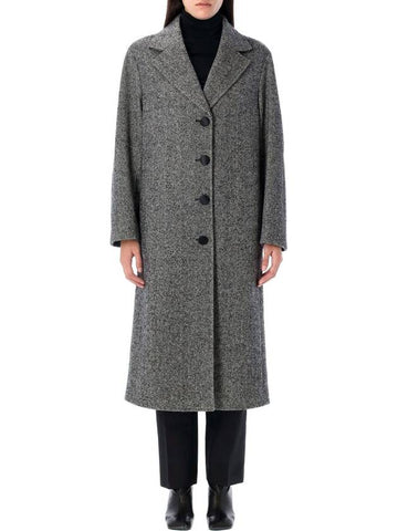 Single-breasted herringbone wool coat - DOLCE&GABBANA - BALAAN 1