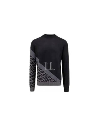 Diagonal Wool Knit Top Black - FENDI - BALAAN 2