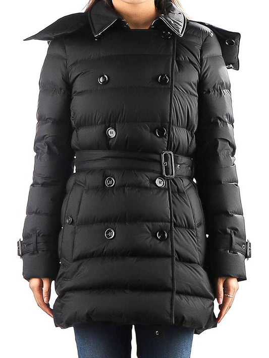 Detachable Hoodie Puffer Coat Padded Black - BURBERRY - BALAAN 2