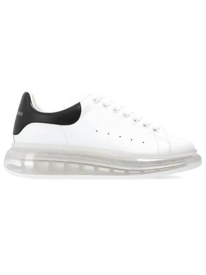 Oversized Clear Sole Low Top Sneakers Black White - ALEXANDER MCQUEEN - BALAAN 2