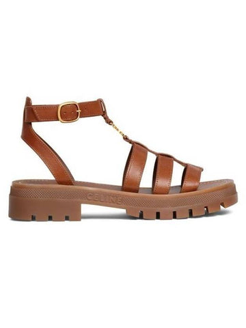 Clea Triomphe Gladiator Chunky Sandals Vegetal Tanning Calfskin Tan - CELINE - BALAAN 1