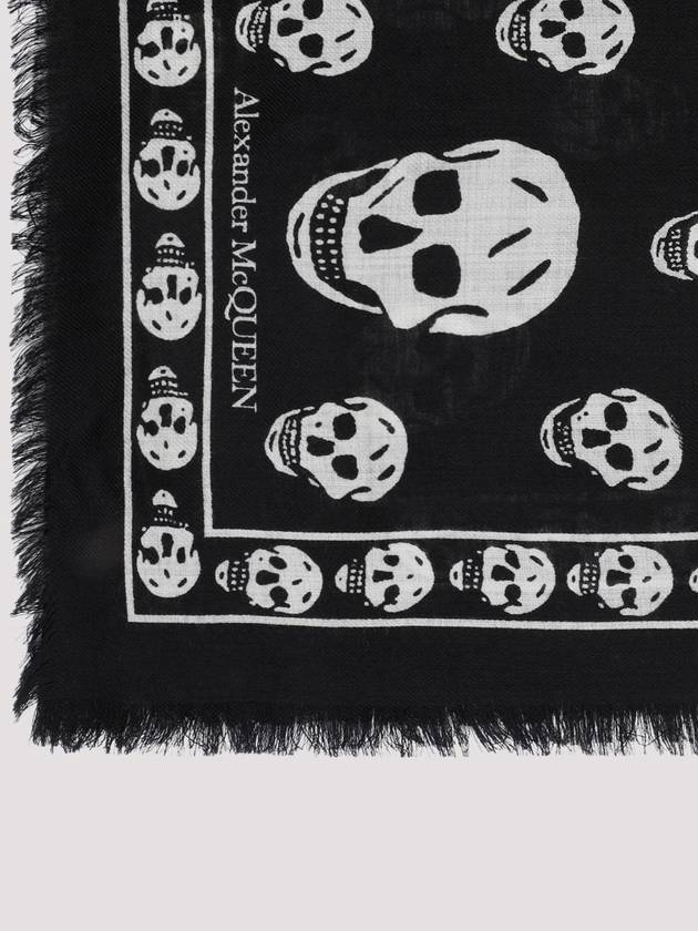 Classic Skull Scarf Black - ALEXANDER MCQUEEN - BALAAN 3