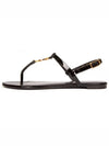 Women's Monogram Cassandra Sandals Black - SAINT LAURENT - BALAAN 4