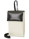 Two-Tone Tribeca Phone Holder Cross Bag White - MARNI - BALAAN 3