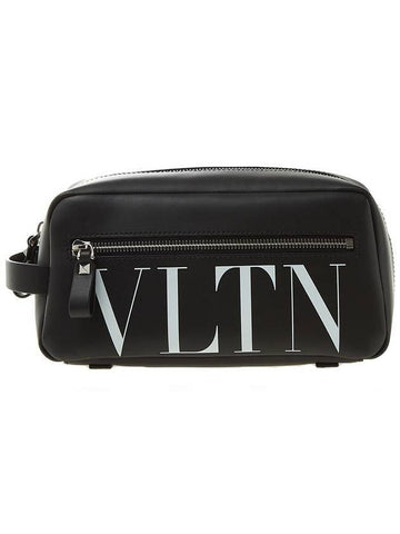 Wash Medium Pouch Bag Black - VALENTINO - BALAAN 1