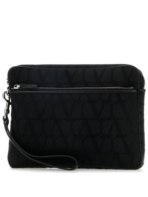 Toilet Econograph Clutch Bag Black - VALENTINO - BALAAN 3