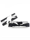 Hair Chouchou CC Logo Ribbon Band Black Ivory - CHANEL - BALAAN 2