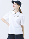 Doyou Know MC Women s Functional Material Wide Shirt Collar Pleated Sleeve White Short T DO3242TS82 - DOYOUKNOWMC GOLF WEAR - BALAAN 3