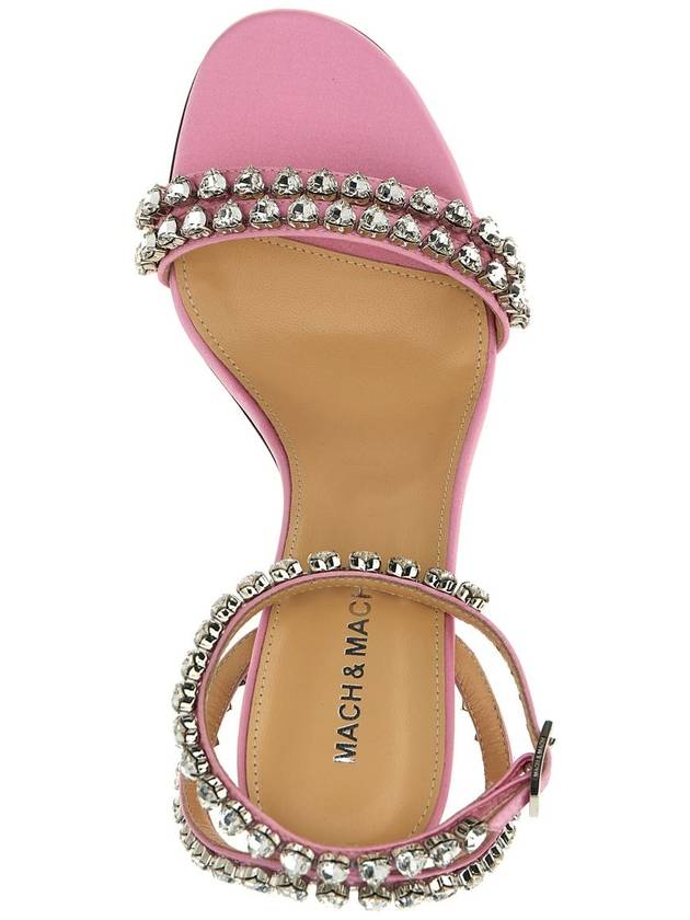 Mach & Mach 'Audrey Crystal Round Toe Satin' Sandals - MACH & MACH - BALAAN 4