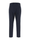 Triangle Logo Gabardine Straight Pants Navy - PRADA - BALAAN 3