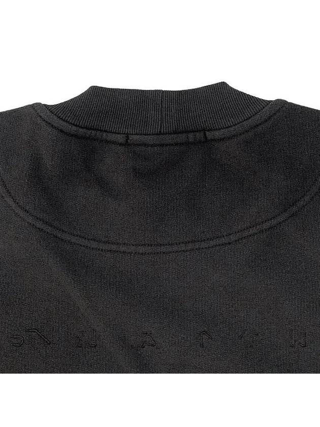 Shadow Logo Crew Neck Cotton Sweatshirt Black - STONE ISLAND - BALAAN 9