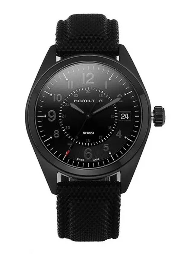 Men's Khaki Field Quartz Movement Dial Watch Black - HAMILTON - BALAAN 3