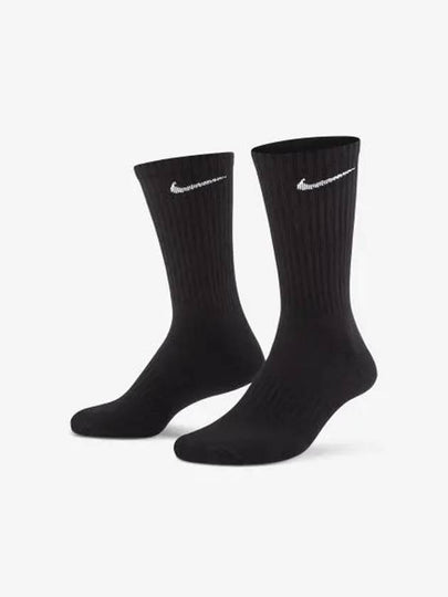 Everyday Cushioned Training Crew Socks 3 Pack Black - NIKE - BALAAN 2