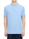 Custom slim fit mesh polo shirt sky blue - POLO RALPH LAUREN - BALAAN 1