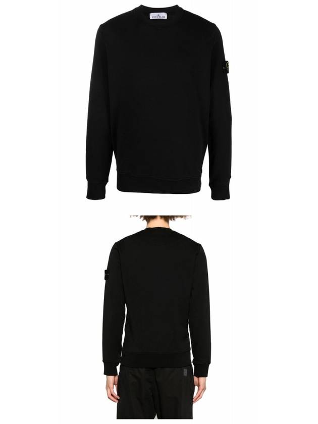 Wappen Patch Garment Dyed Sweatshirt Black - STONE ISLAND - BALAAN 5