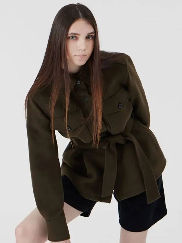 belted short outer jacket khaki - VOYONN - BALAAN 2