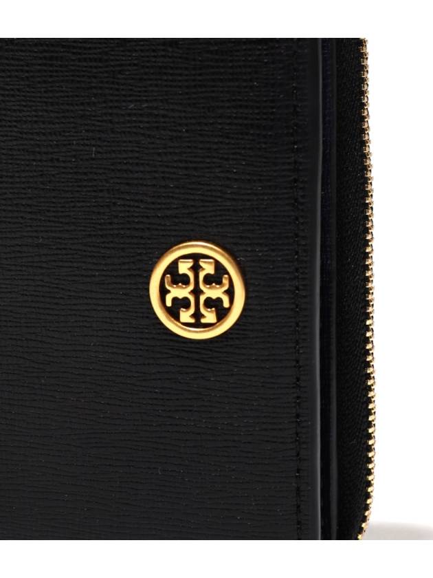 Robinson Leather Half Wallet Black - TORY BURCH - BALAAN 5