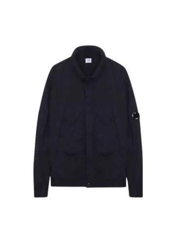 Nycra R Zip Up Jacket Navy - CP COMPANY - BALAAN 1