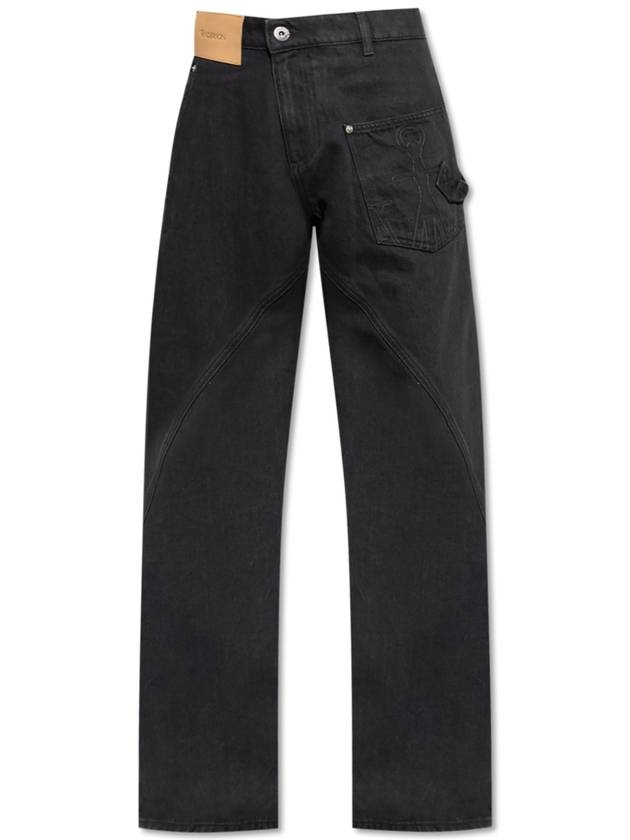 JW Anderson Jeans With Logo, Women's, Black - JW ANDERSON - BALAAN 1