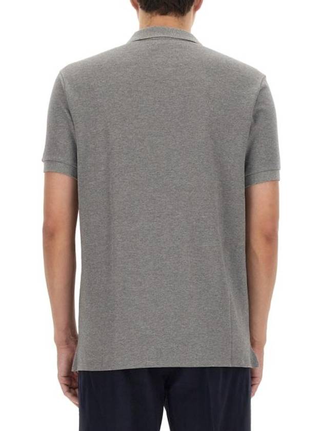 Regular Fit Zebra Logo Short Sleeve Polo Shirt Grey - PAUL SMITH - BALAAN 2