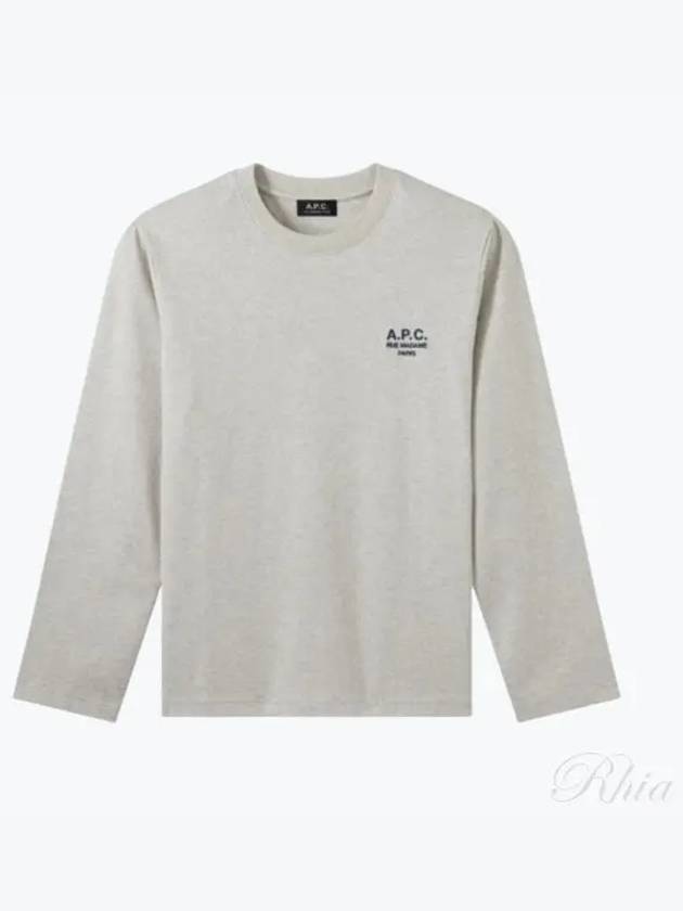 Men's Oliver Logo Long Sleeve T-Shirt Ecru - A.P.C. - BALAAN 2