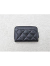 Classic Zipped Coin Purse Grained Calfskin & Gold Black - CHANEL - BALAAN 3