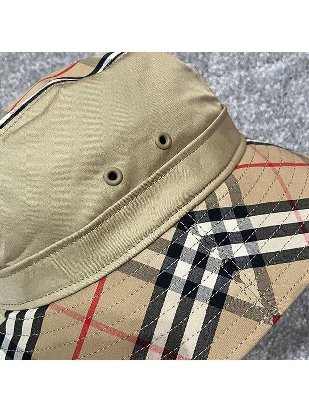 Check Pattern Bucket Hat Beige - BURBERRY - BALAAN 6