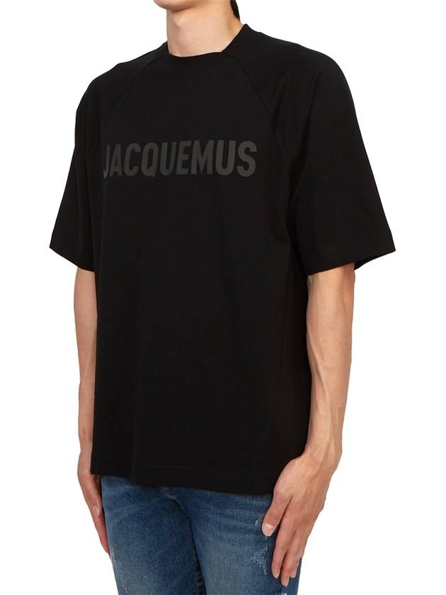 Le Typo Cotton Short Sleeve T-shirt Black - JACQUEMUS - BALAAN 5