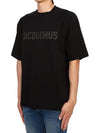 Le Typo Cotton Short Sleeve T-shirt Black - JACQUEMUS - BALAAN 5