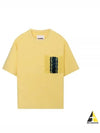 Women's Crew Neck Cotton Short Sleeve T-Shirt Yellow - JIL SANDER - BALAAN 2