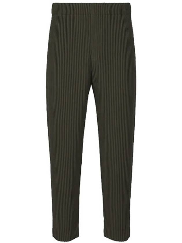 Men's Pleated Straight Pants Khaki - ISSEY MIYAKE - BALAAN 2