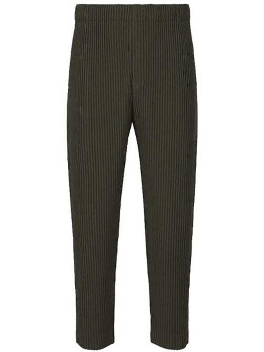 Men's Pleated Straight Pants Khaki - ISSEY MIYAKE - BALAAN 2