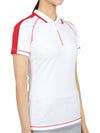 Women's Kourtney Polo Short Sleeve T-Shirt White - J.LINDEBERG - BALAAN 4