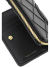 Fleming Soft Leather Half Wallet Black - TORY BURCH - BALAAN 5