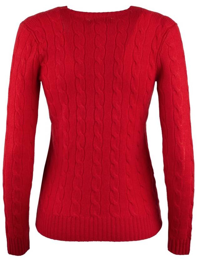 Ralph Lauren Red Wool And Cashmere Cable-Knit Sweater - RALPH LAUREN - BALAAN 2